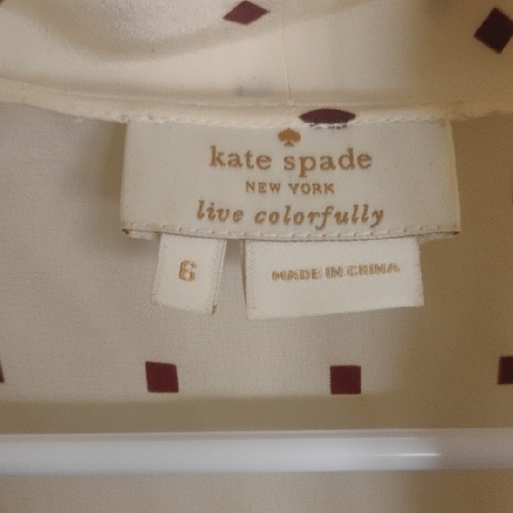 Kate Spade Cream Tie Front Blouse - Picture 2 of 7